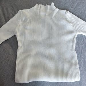Knitted white long sleeve